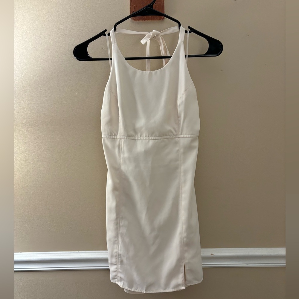 LE LIS size medium mini dress with halter neck tie